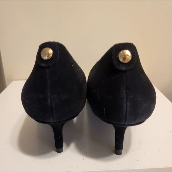 MK Michael Kors Black Suede Pointy Toe Kitten Heel Pumps Sz.6.5 MSRP $168 - Picture 5 of 8